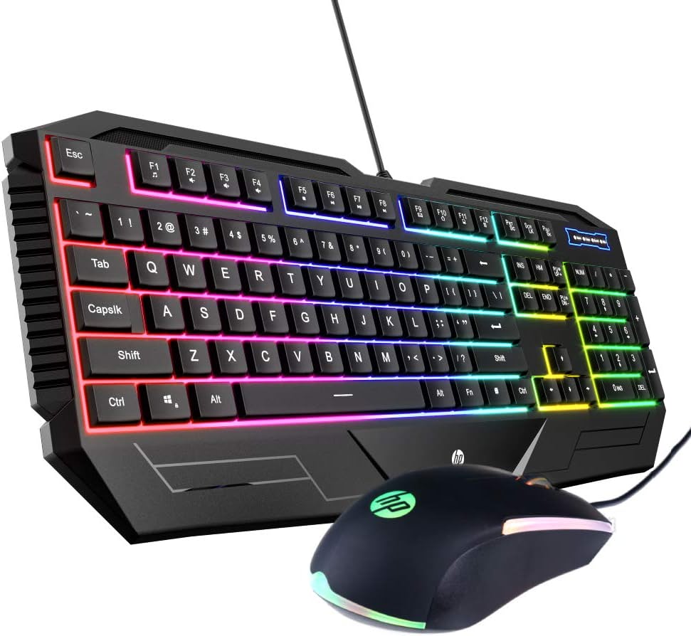 HP Gaming Combo GK1100, Teclado iluminado + Mouse