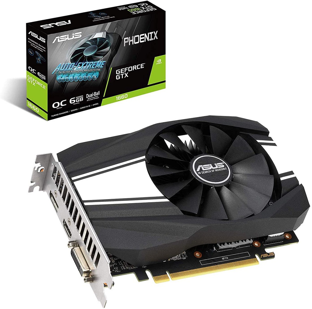 ASUS GEFORCE GTX 1660 OVERCLOCKED 6GB PHONEIX (NON-LHR) PH-GTX1660-O6G