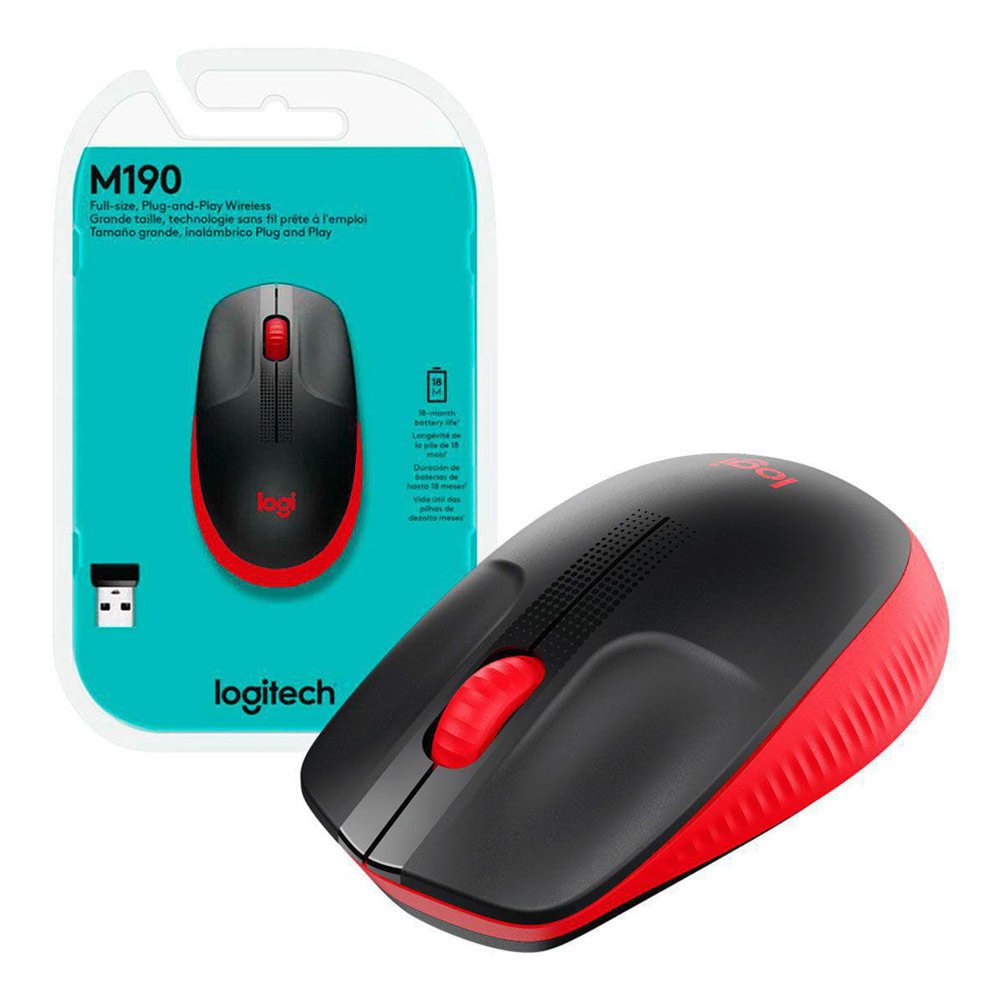 Logitech M190 Wireless Mouse RED