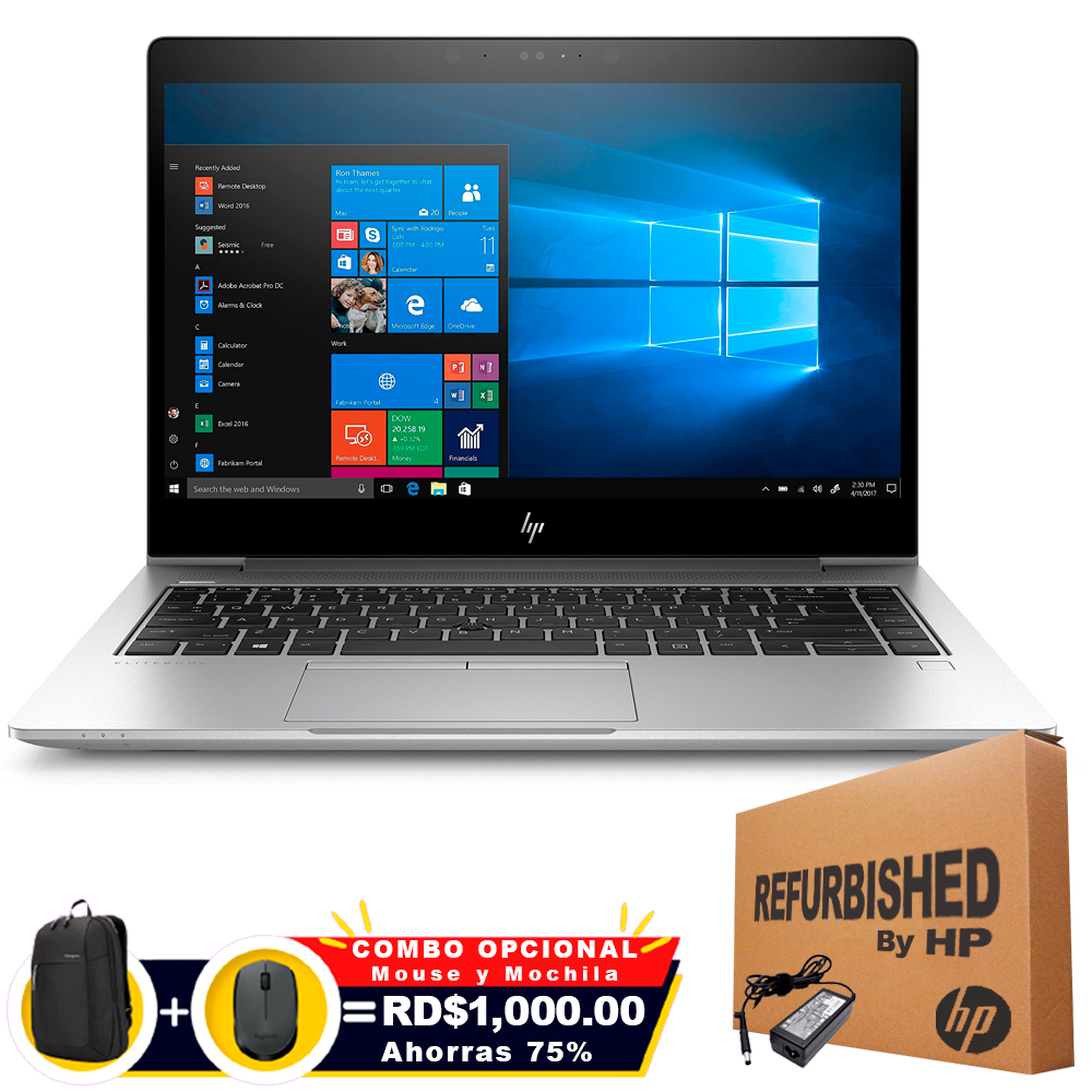 ❞𝐑𝐞𝐟𝐮𝐫𝐛𝐢𝐬𝐡𝐞𝐝❞ HP EliteBook 745 G5 14&quot; FHD Ryzen™ 5 PRO 2500U 256GB SSD 16GB W10 Pro SILVER
