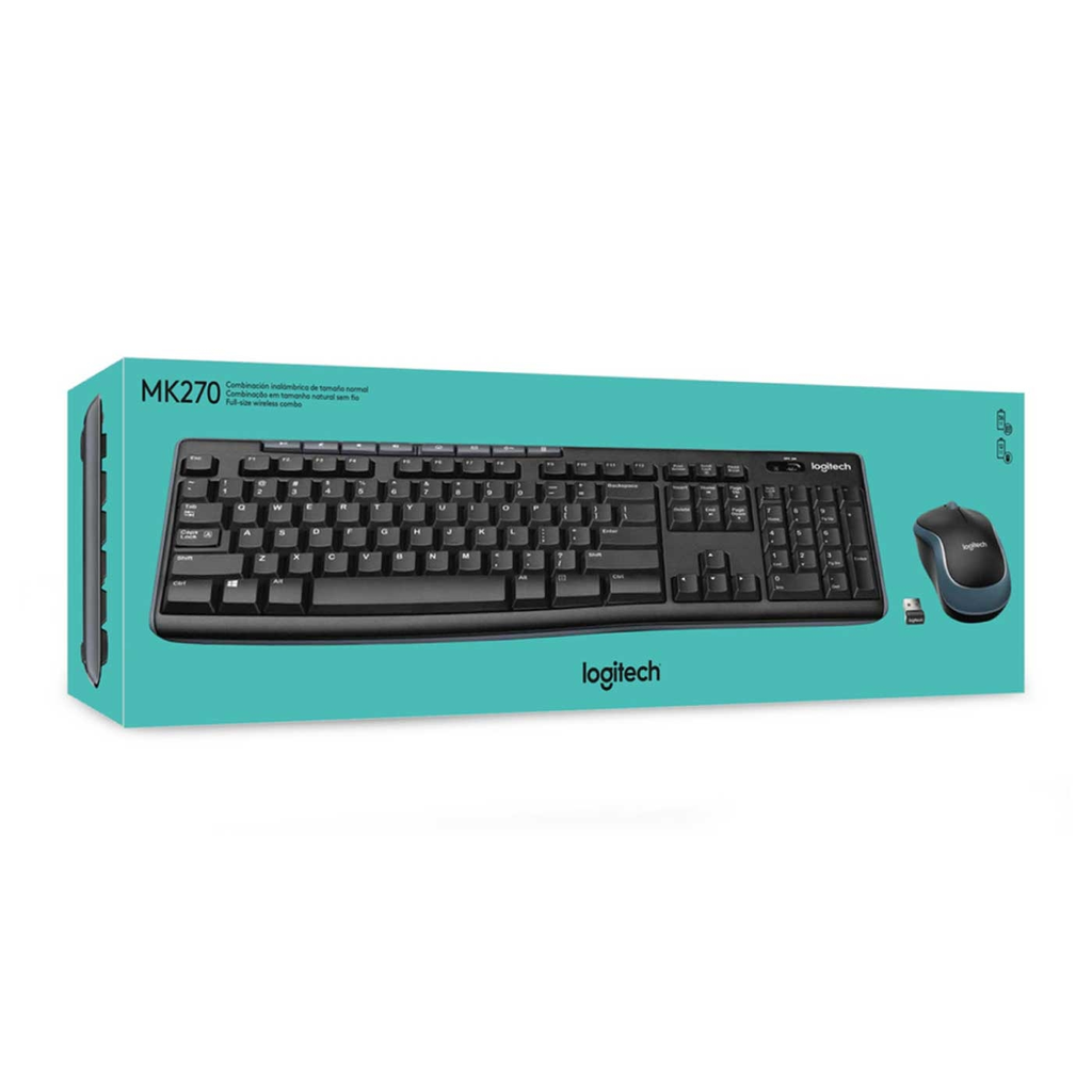 Combo LOGITECH Inalámbrico Multimedia Teclado MK270