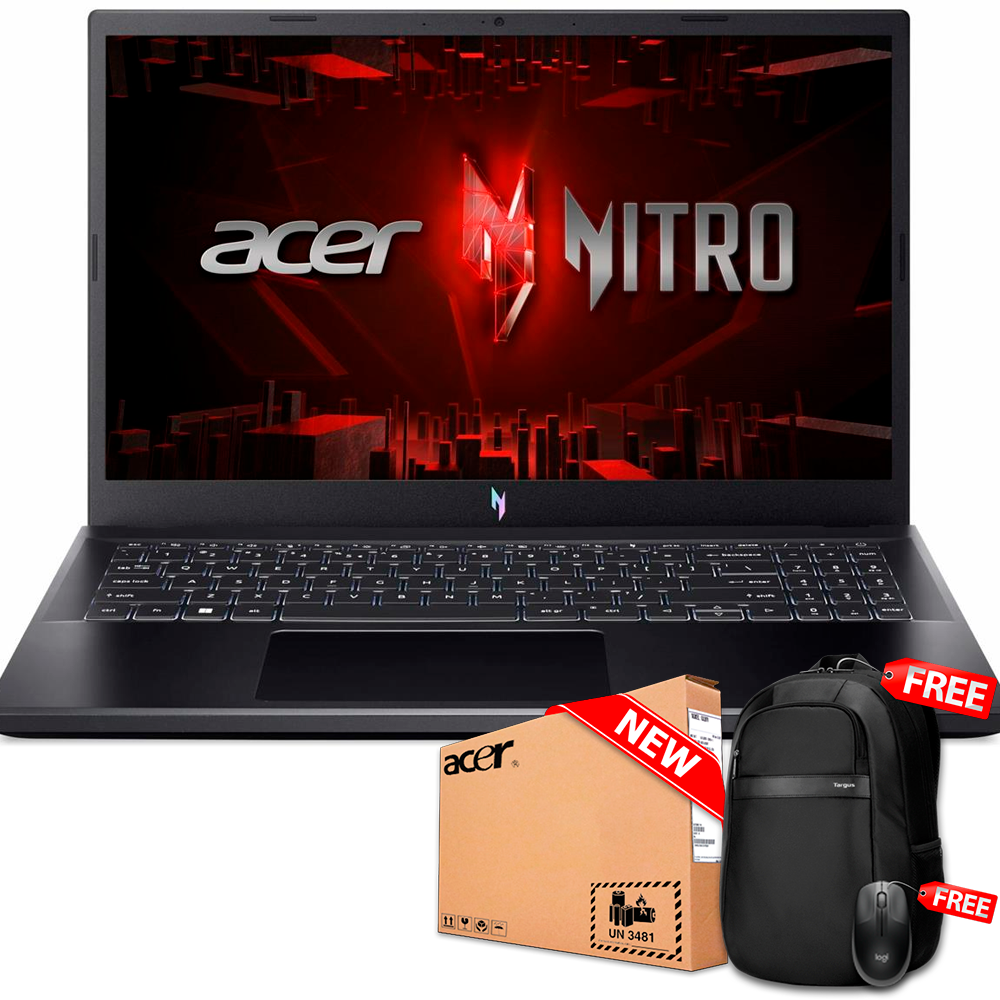 Acer Nitro V 15 ANV15-51-54UL 15.6&quot; FHD 144Hz IPS Core™ i5-13420H 512GB SSD 16GB W11 RTX 3050 6GB BLACK Bcklt