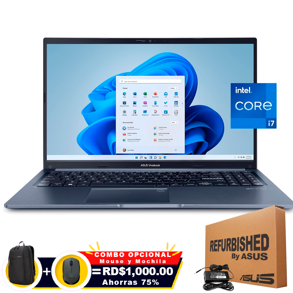 ❞𝐑𝐞𝐟𝐮𝐫𝐛𝐢𝐬𝐡𝐞𝐝❞ Asus VivoBook F1502ZA-WH74 15.6&quot; FHD Touch Core™ i7-1255U 512GB SSD 16GB W11 BLUE Bcklt