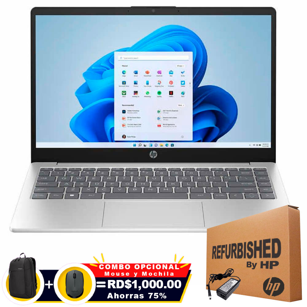 ❞𝐑𝐞𝐟𝐮𝐫𝐛𝐢𝐬𝐡𝐞𝐝❞ HP 14-EP0033 14&quot; FHD Core™ I3-1315U 512GB SSD 12GB W11 SILVER Bcklt