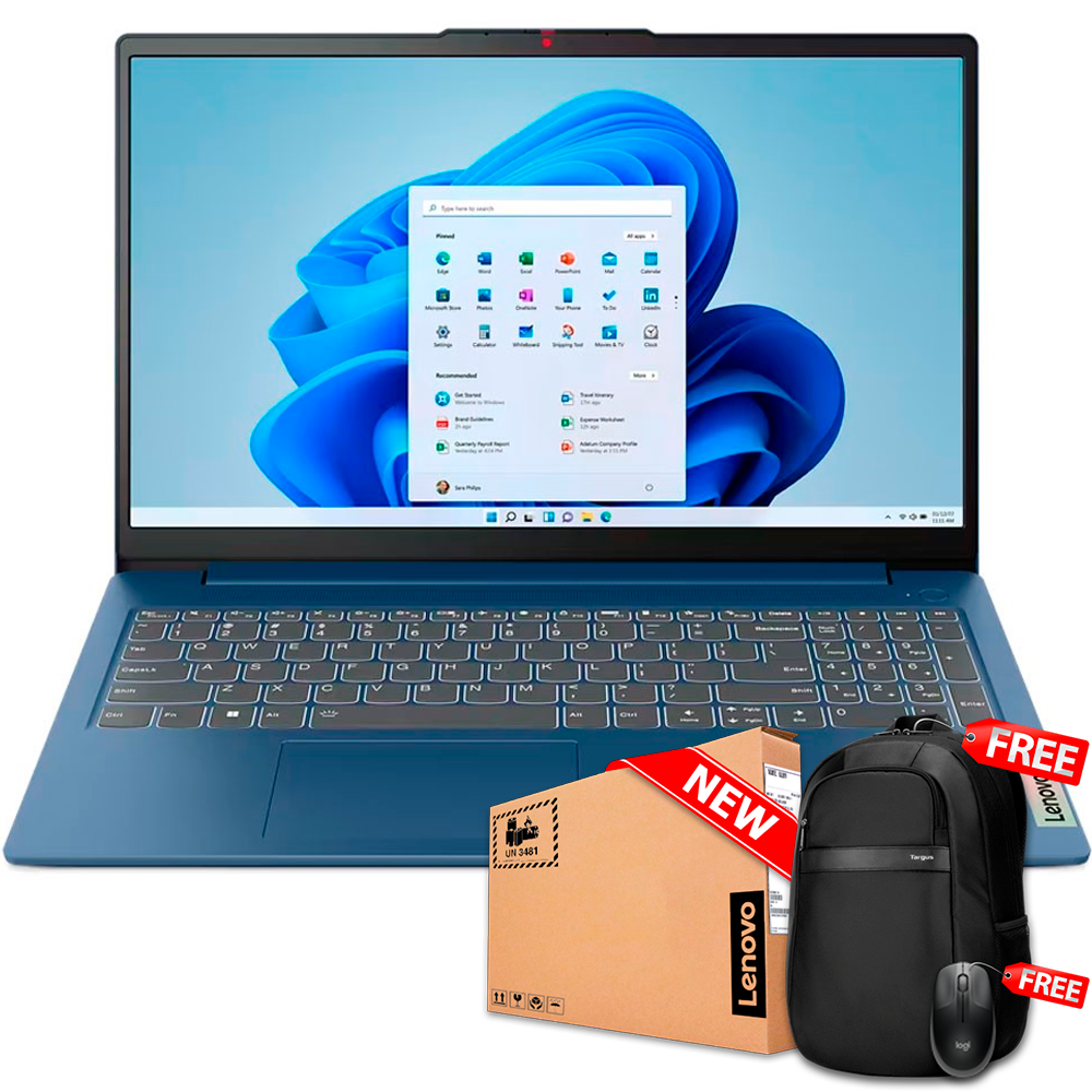 Lenovo SLIM 3 15ABR8 15.6&quot; FHD Touch Ryzen™ 3 7330U 512GB SSD 8GB W11 BLUE Bcklt