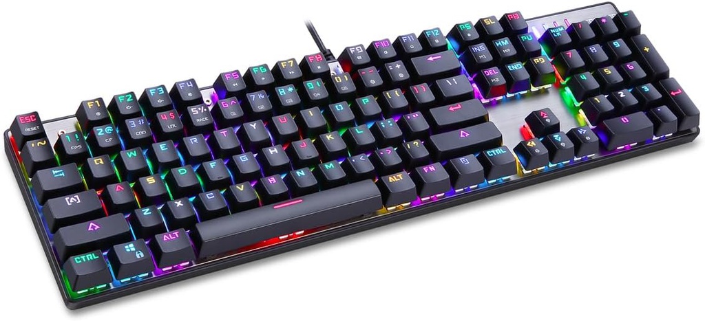 Teclado Nibio K200 Strike iluminado RGB ideal Para Gamers