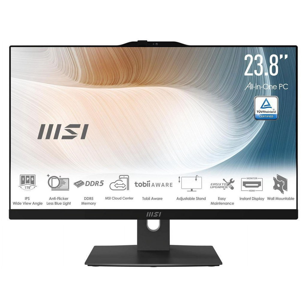 MSI MODERN AM242TP 1M-1093 ALL-IN-ONE 23.8&quot; FHD Touch Core™ 7 150U 1TB SSD 32GB W11 BLACK Keyboard &amp; Mouse