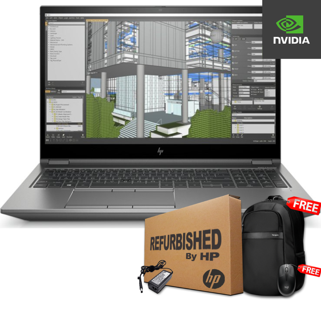 HP ZBook Fury G7 15.6&quot; FHD Core™ i7-10850H 512GB SSD 32GB W11-Pro NVIDIA® Quadro T2000 4GB GRAY Bcklt