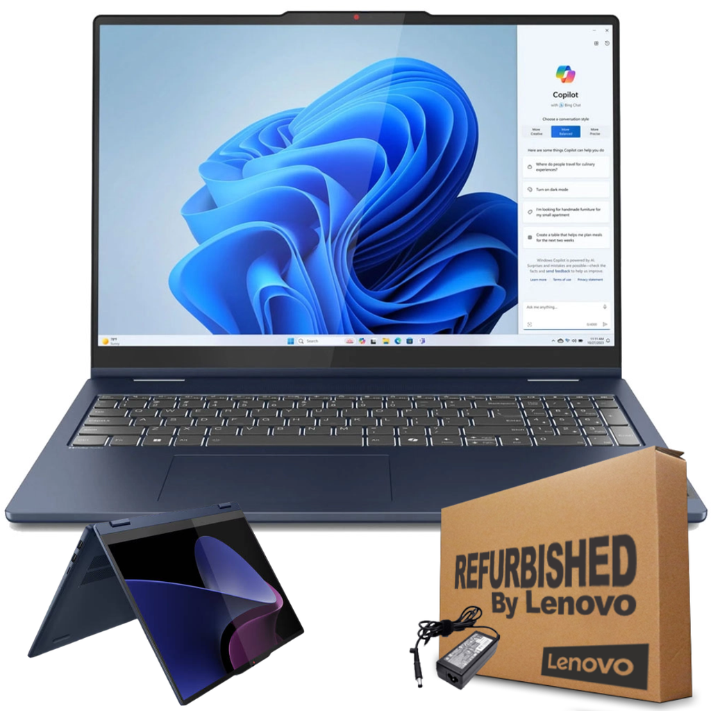 ❞𝐑𝐞𝐟𝐮𝐫𝐛𝐢𝐬𝐡𝐞𝐝❞ Lenovo 5 16IRU9 2-IN-1 16&quot; WUXGA FHD Touch IPS Core™ 7 150U 1TB SSD 16GB W11 COSMIC BLUE Bcklt