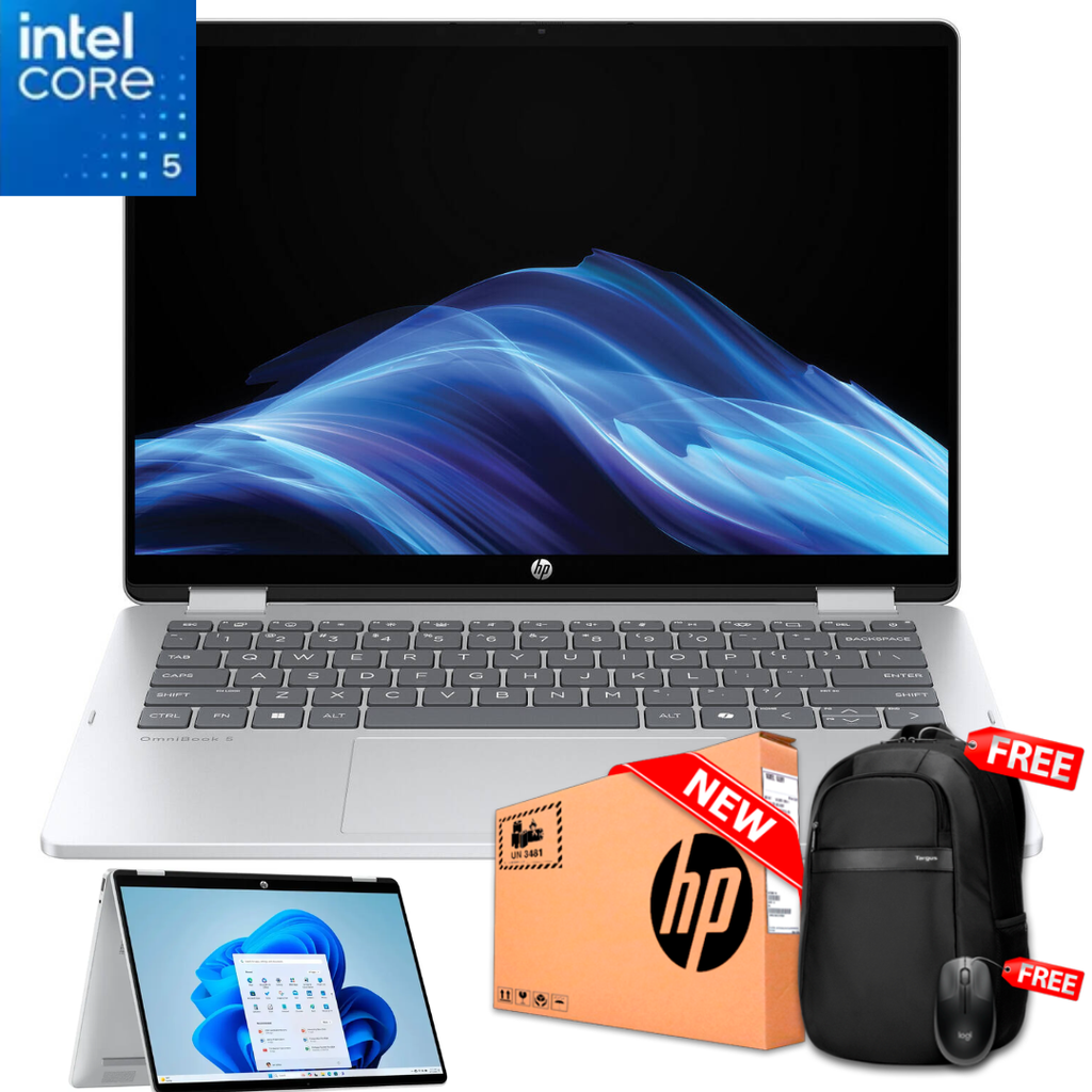 HP OmniBook 5 Flip 2-in-1 14&quot; 2K Touch Core™ i5 130U 512GB SSD 8GB W11 Glacier Silver
