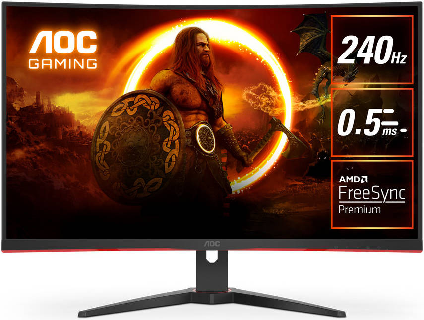 AOC C32G2ZE 32&quot; Curved Gaming Monitor FHD VA 0.5ms 240Hz AMD FreeSync Premium