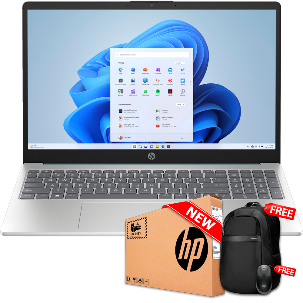 HP 15-FC0035TG 15.6&quot; HD Touch Athlon Silver 7120U 256GB SSD 8GB W11 MOONLIGHT BLUE