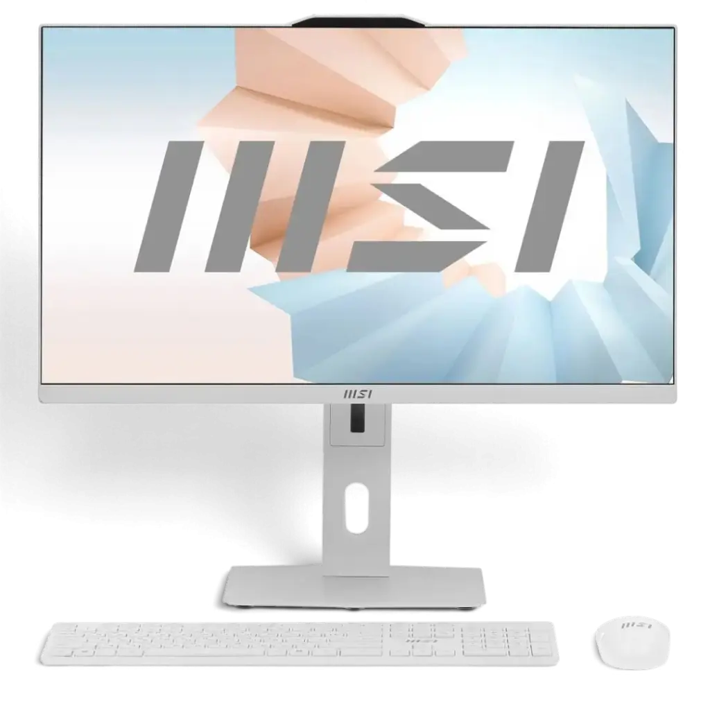 MSI Modern AM272P 12M-028 ALL-IN-ONE 27" FHD IPS Core™ i7-1260P 512GB SSD 16GB W11 IR Webcam Keyboard Mouse WHITE