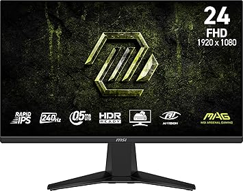 MSI MAG 245F-X24 24" Plano FHD 240HZ Rapid IPS Adaptive Sync 1x DP, 2X HDMI 2.0 Black