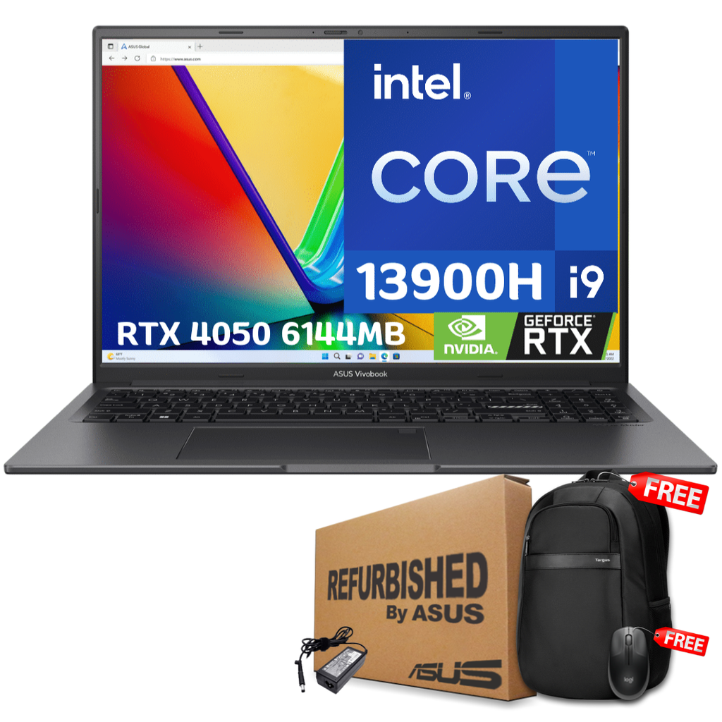 Asus Vivobook 16X K3605VU-WS96 16" WUXGA (1920x1200) 120Hz Core™ i9-13900H 1TB SSD 16GB W11 NVIDIA® RTX 4050 6GB SILVER Bcklt