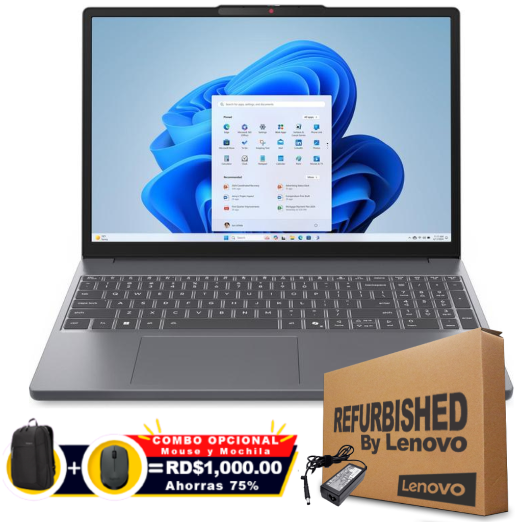 Lenovo SLIM 3 15AHP10 15.3" FHD Touch Ryzen™ 7 8840HS 512GB SSD 16GB W11 LUNA GRAY Bcklt