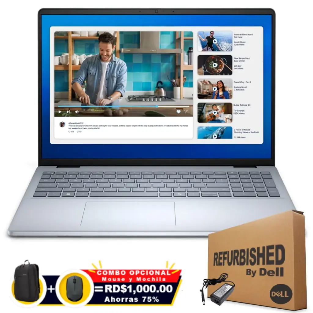Dell 16 DC16251 16" FHD Touch Core™ 7 150U 1TB SSD 16GB W11 ICE BLUE Bcklt