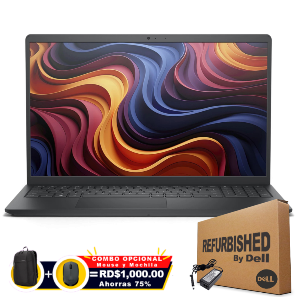 Dell 15 D15265 15.6" FHD Touch Ryzen™ 5 130 512GB SSD 8GB W11 BLACK