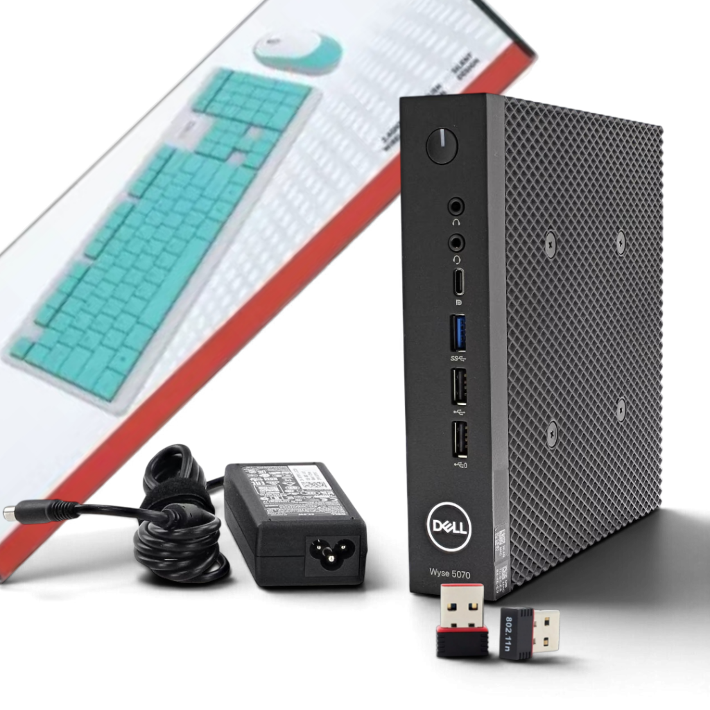 Dell Wyse 5070 Thin Client Pentium® Silver J5005 64GB eMMC 8GB W10 IoT 64-bit LTSC Keyboard Mouse BLACK