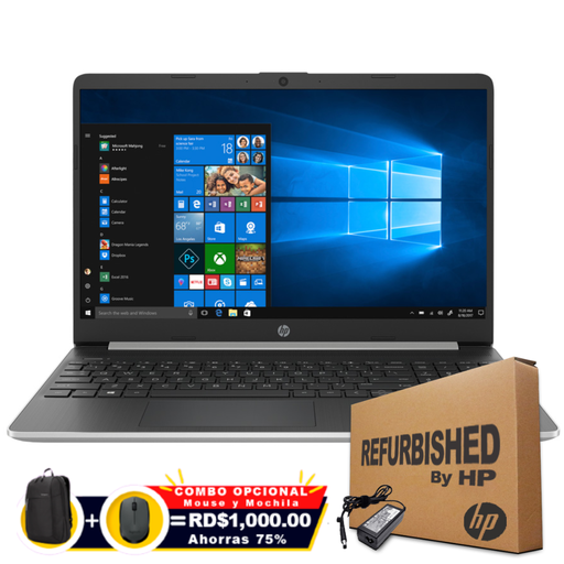 [HP15TDY174RRF] ❞𝐑𝐞𝐟𝐮𝐫𝐛𝐢𝐬𝐡𝐞𝐝❞ HP 15T-DY100 15,6'' Touch Core  i7-10th 1.3GHz 256GB SSD+16GB Opt. 12GB Silv