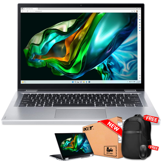 Acer 3 SPIN A3SP14-31PT-32M6 2-IN-1 14" FHD Touch Core™ i3-N305 256GB SSD 8GB W11 S PURE SILVER