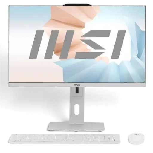 MSI Modern AM272P 12M-028 ALL-IN-ONE 27" FHD IPS Core™ i7-1260P 512GB SSD 16GB W11 IR Webcam Keyboard Mouse WHITE