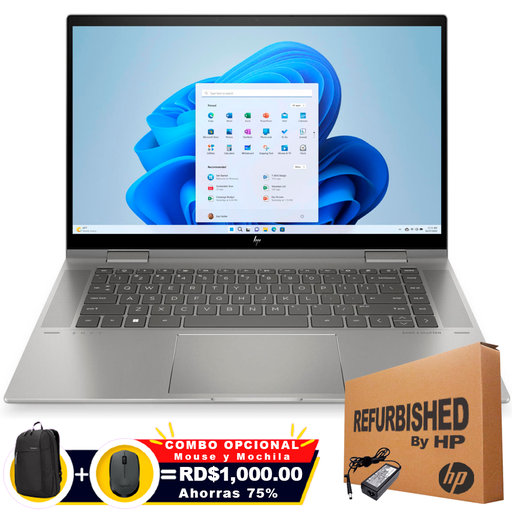 HP Envy x360 15-EW1082 2-IN-1 15.6" FHD Touch Core™ i7-1355U 512GB SSD 12GB W11 SILVER Bcklt