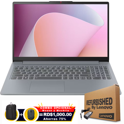 Lenovo SLIM 3 15AMN8 15.6" FHD Touch Ryzen™ 5 7520U 512GB SSD 8GB W11 GRAY Bcklt