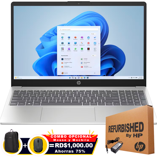 HP 15-FD0259 15.6" Core™ i5-1334U SSD 512GB 8GB W11 SILVER
