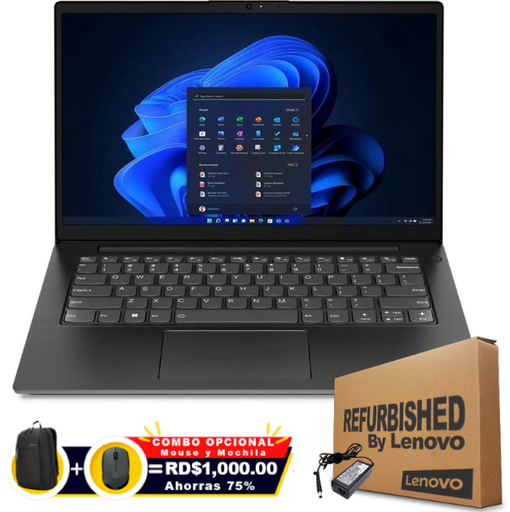 Lenovo V14 G4 IRU 14" FHD Core™ i5-1335U 256GB SSD 8GB W11 Pro BUSINESS BLACK