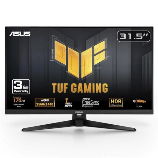 ASUS TUF VG32AQA1A Gaming 32 2K VA 170Hz 1ms Monitor FreeSync Premium HDR DP/HDMI Black