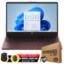 HP 15-FD0088 15.6" HD Intel® N200 128GB UFS 4GB W11 GLIMMER GARNET