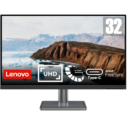 [66DFUAC1US] Lenovo L32p-30 32'' (3840x2160) IPS USB Type C Monitor LC50 WebCam