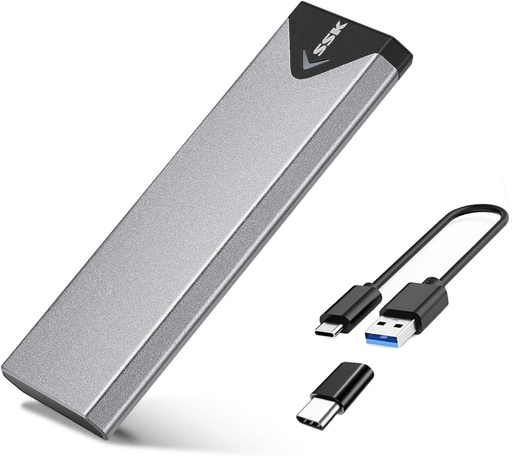 [SSKSHEC320] Adaptador USB-C External M.2 SATA SSD Enclosure USB 3.1 Gen 1