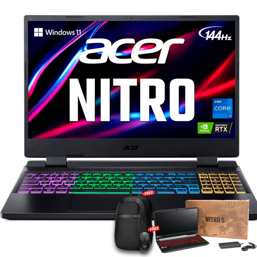 [NHQHYAA002] Acer NITRO 5 AN515-58-76ND 15.6&quot; FHD 165Hz IPS Core™ i7-12700H 512GB SSD 16GB W11 RTX 3060 6GB BLACK