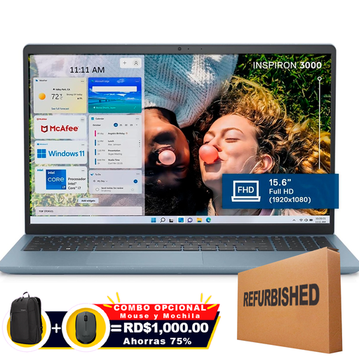 [INS0158228RFF] ❞𝐑𝐞𝐟𝐮𝐫𝐛𝐢𝐬𝐡𝐞𝐝❞ Dell Inspiron 3515 15.6&quot; FHD AMD Ryzen™ 7 3700 512GB SSD 8GB W11 MIST