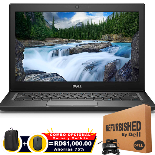[DLL7290I725616RFF] ❞𝐑𝐞𝐟𝐮𝐫𝐛𝐢𝐬𝐡𝐞𝐝❞ Dell Latitude 7290 12.5" Core™ i7-8650U 256GB SSD 16GB W10 Pro BLACK