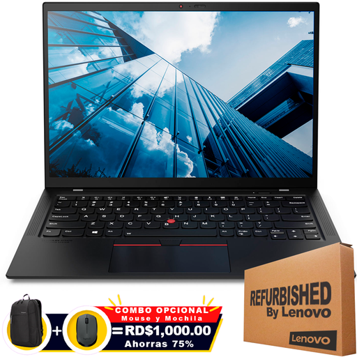 [20XXX13400RFF] ❞𝐑𝐞𝐟𝐮𝐫𝐛𝐢𝐬𝐡𝐞𝐝❞ Lenovo ThinkPad X1 CARBON Gen 9 14&quot; (1920x1200) Core™ i5-1145G7 256GB SSD 16GB W10 Pro BLACK Bcklt