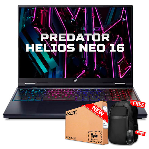 [NHQQXAA002] Acer PREDATOR HELIOS NEO 16 PHN16 16" FHD 165Hz Core™ i9-14900HX 1TB SSD 16GB W11 RTX 4060 8GB BLACK Bcklt