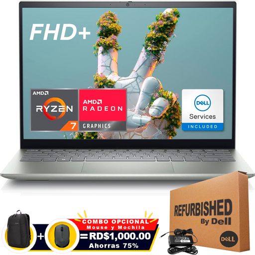 [INS0152441RFF] ❞𝐑𝐞𝐟𝐮𝐫𝐛𝐢𝐬𝐡𝐞𝐝❞ Dell Inspiron 5425 14" FHD Ryzen™ 7 5825U 512GB 16GB W11 Bcklt FP Reader TITAN GRAY