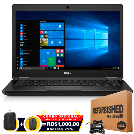 [DLL5480I551216RFF] ❞𝐑𝐞𝐟𝐮𝐫𝐛𝐢𝐬𝐡𝐞𝐝❞ Dell Latitude 5480 14&quot; Core™ i5-6200U 512GB SSD 16GB W10 Pro BLACK