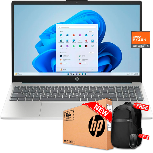 [HP15FC0041] HP 15-FC0041 15.6&quot; FHD Ryzen™ 5 7520U 512GB SSD 8GB W11 NATURAL SILVER