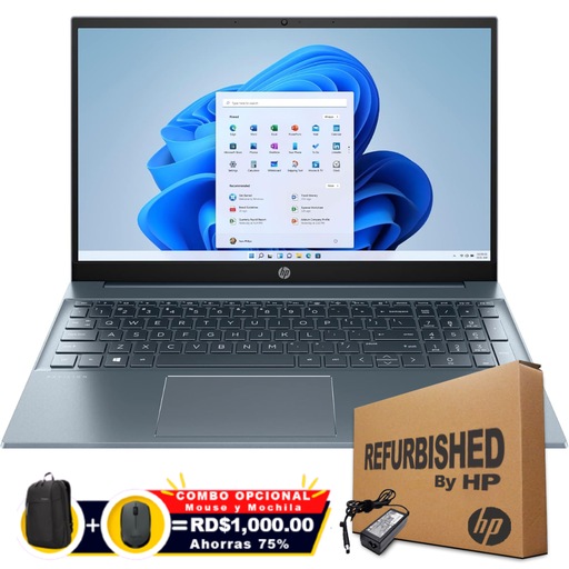 [HP15EH0050RFF] ❞𝐑𝐞𝐟𝐮𝐫𝐛𝐢𝐬𝐡𝐞𝐝❞ HP 15-EH0050 15.6&quot; FHD Ryzen™ 5 4500 512GB SSD 8GB W10 BLUE Bcklt