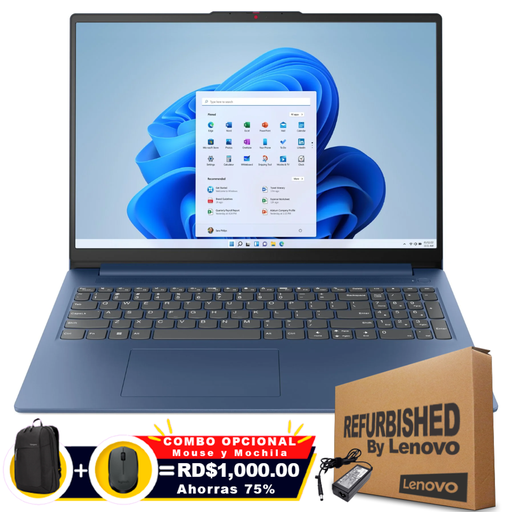 [82QDX018USRFF] ❞𝐑𝐞𝐟𝐮𝐫𝐛𝐢𝐬𝐡𝐞𝐝❞ Lenovo 1 15IAU7 15.6&quot; FHD Core™ i5-1235U 256GB SSD 8GB W11 ABYSS BLUE