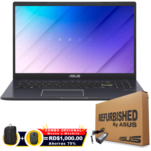 [L510MAWS05RFF] ❞𝐑𝐞𝐟𝐮𝐫𝐛𝐢𝐬𝐡𝐞𝐝❞ Asus L510MA-WS05 15.6&quot; FHD Celeron® Dual-Core N4020 128GB 4GB W11 BLACK Bcklt
