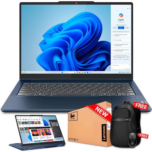 [83DRX001US] Lenovo 5 14AHP9 2-IN-1 14&quot; WUXGA FHD Touch IPS Ryzen™ 5 8645HS 512GB SSD 16GB W11 BLUE Bcklt