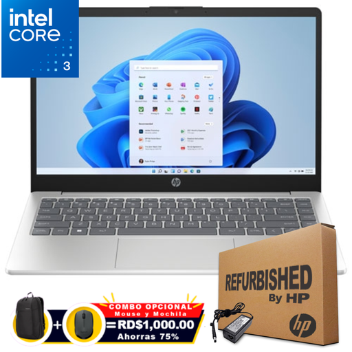 [HP14EP1063RFF] ❞𝐑𝐞𝐟𝐮𝐫𝐛𝐢𝐬𝐡𝐞𝐝❞ HP 14-EP1063 14" FHD Core™ 3-100U 512GB SSD 12GB W11 SILVER Bcklt