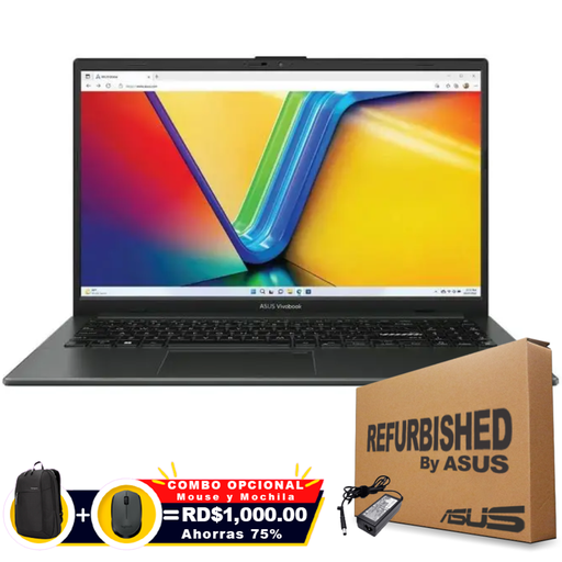 [X1504VACB52RFF] ❞𝐑𝐞𝐟𝐮𝐫𝐛𝐢𝐬𝐡𝐞𝐝❞ Asus Vivobook 15 X1504VA-CB52-CB 15.6&quot; FHD Core™ i5-1335U 1TB SSD 16GB W11 BLACK Bcklt