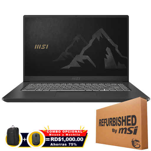 [9S714D211077RFF] ❞𝐑𝐞𝐟𝐮𝐫𝐛𝐢𝐬𝐡𝐞𝐝❞ MSI SUMMIT B14 15.6" FHD Core™ i5-1135G7 512GB SSD 8GB W10 Pro INK BLACK Bcklt