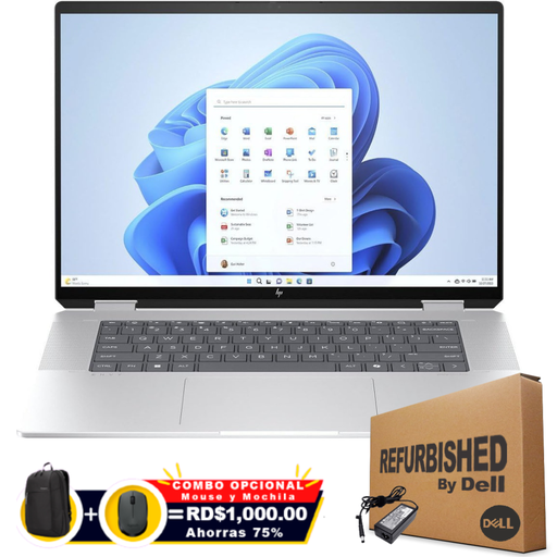 [HP16AC0013RFF] ❞𝐑𝐞𝐟𝐮𝐫𝐛𝐢𝐬𝐡𝐞𝐝❞ HP Envy x360 16-AC0013 2-IN-1 16" FHD Touch Core™ Ultra 5 125U 512GB SSD 16GB W11 SILVER Bcklt